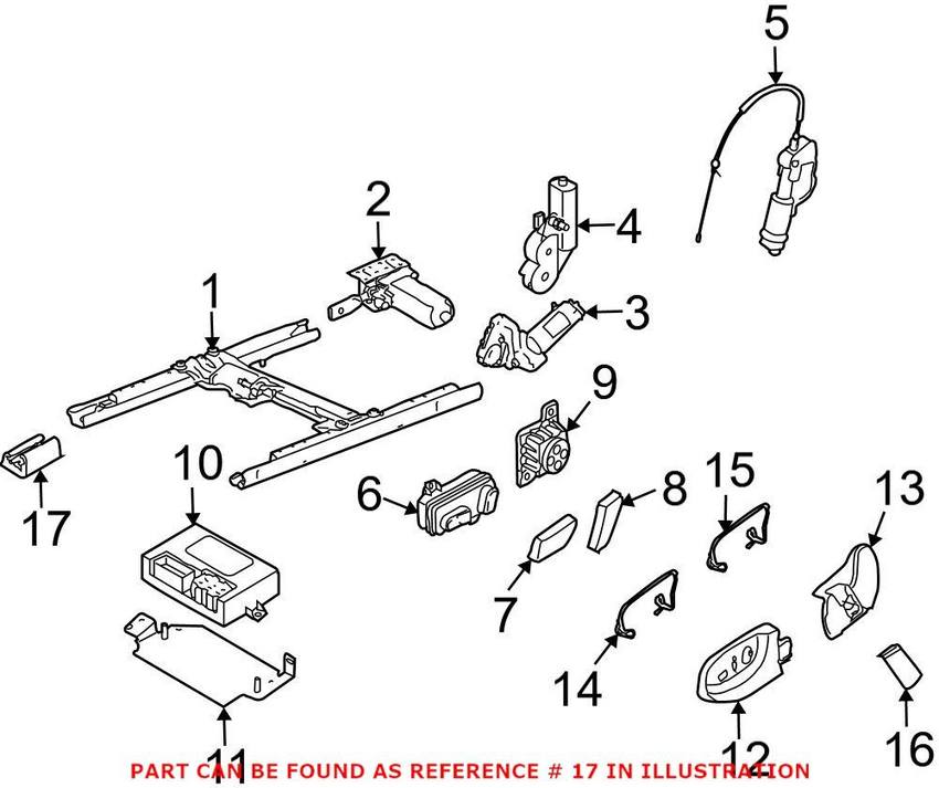 Audi Seat Track Cover 4F088134701C